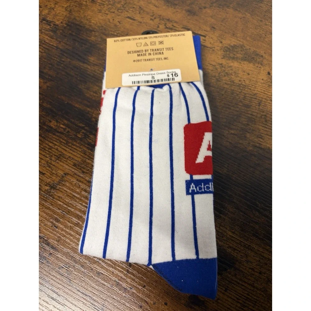 Chicago Cubs Wrigleyville Socks By Transit Tees New Small (Men 3-9 / Wmn 4-10)